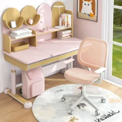 Höhenverstellbarer Kinderdrehstuhl mit Sitzbremse Ergonomischer Schreibtischstuhl Bürostuhl
