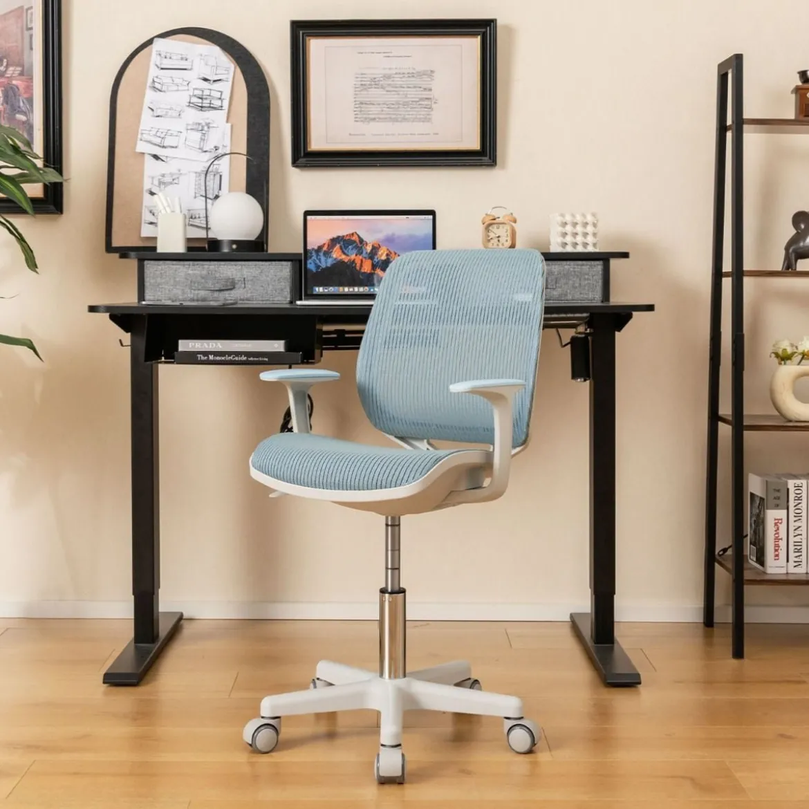 Höhenverstellbarer Kinderdrehstuhl mit Sitzbremse Ergonomischer Schreibtischstuhl Bürostuhl