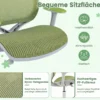 Höhenverstellbarer Kinderdrehstuhl mit Sitzbremse Ergonomischer Schreibtischstuhl Bürostuhl Grün