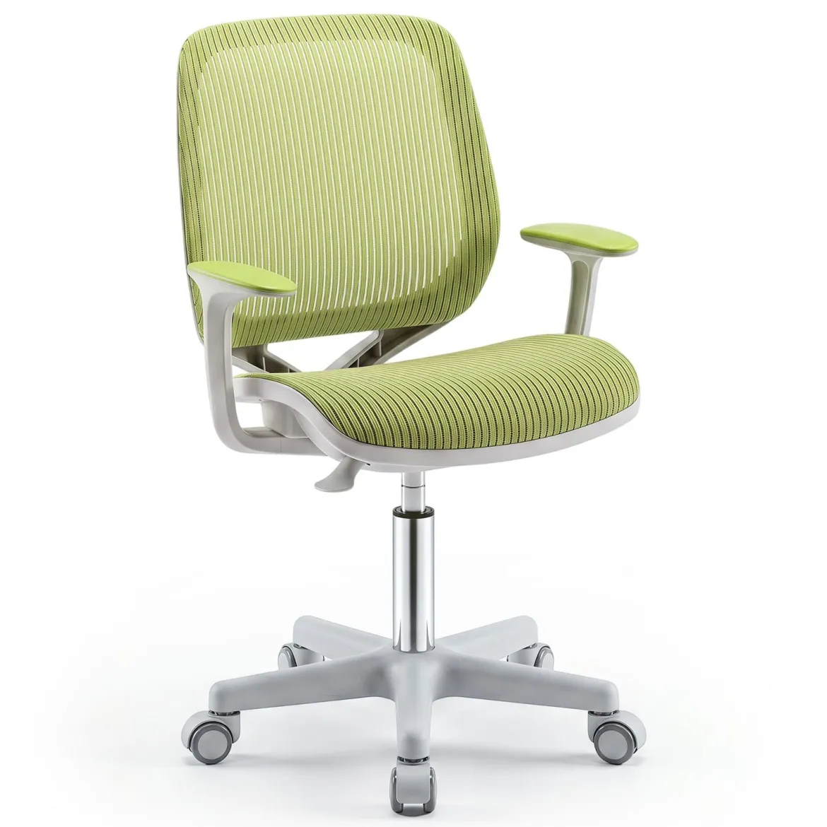 Höhenverstellbarer Kinderdrehstuhl mit Sitzbremse Ergonomischer Schreibtischstuhl Bürostuhl Grün