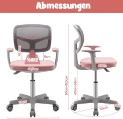 Höhenverstellbarer Kinderschreibtisch + Kinderschreibtischstuhl Set Studiertisch Jungendstuhl