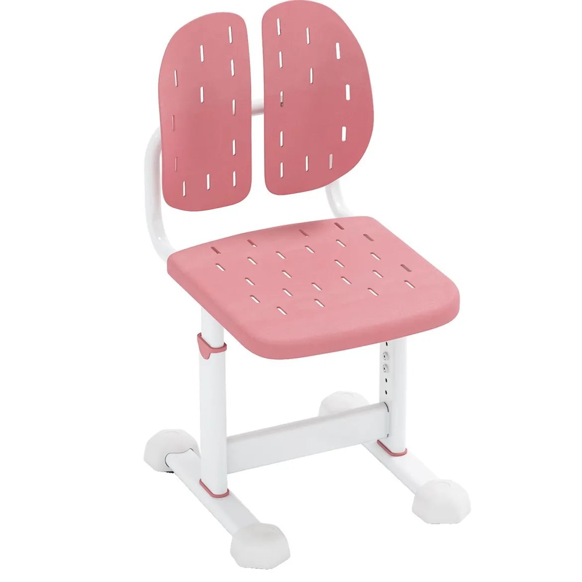 Höhenverstellbarer Kinderstuhl Kinder-Schreibtischstuhl Kinder-Studienstuhl mit Doppel-Rückenstütze Blau/Grau/Rosa