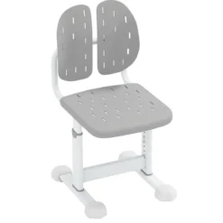 Höhenverstellbarer Kinderstuhl Kinder-Schreibtischstuhl Kinder-Studienstuhl mit Doppel-Rückenstütze Blau/Grau/Rosa