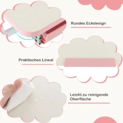 Höhenverstellbarer Schreibtisch mit Neigbarer Tischplatte & Schublade & Regal Kinder Studiertisch
