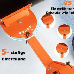 Höhenverstellbare Schneeschaufel auf Rädern Schneeschild mit Verstellbarem Winkel