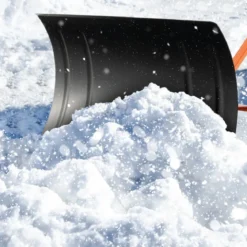 Höhenverstellbare Schneeschaufel auf Rädern Schneeschild mit Verstellbarem Winkel