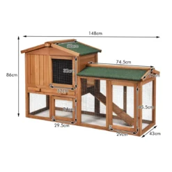 Hühnerstall Holz Hühnerhaus wetterfest Kaninchenkäfig Hühnervoliere Kaffee