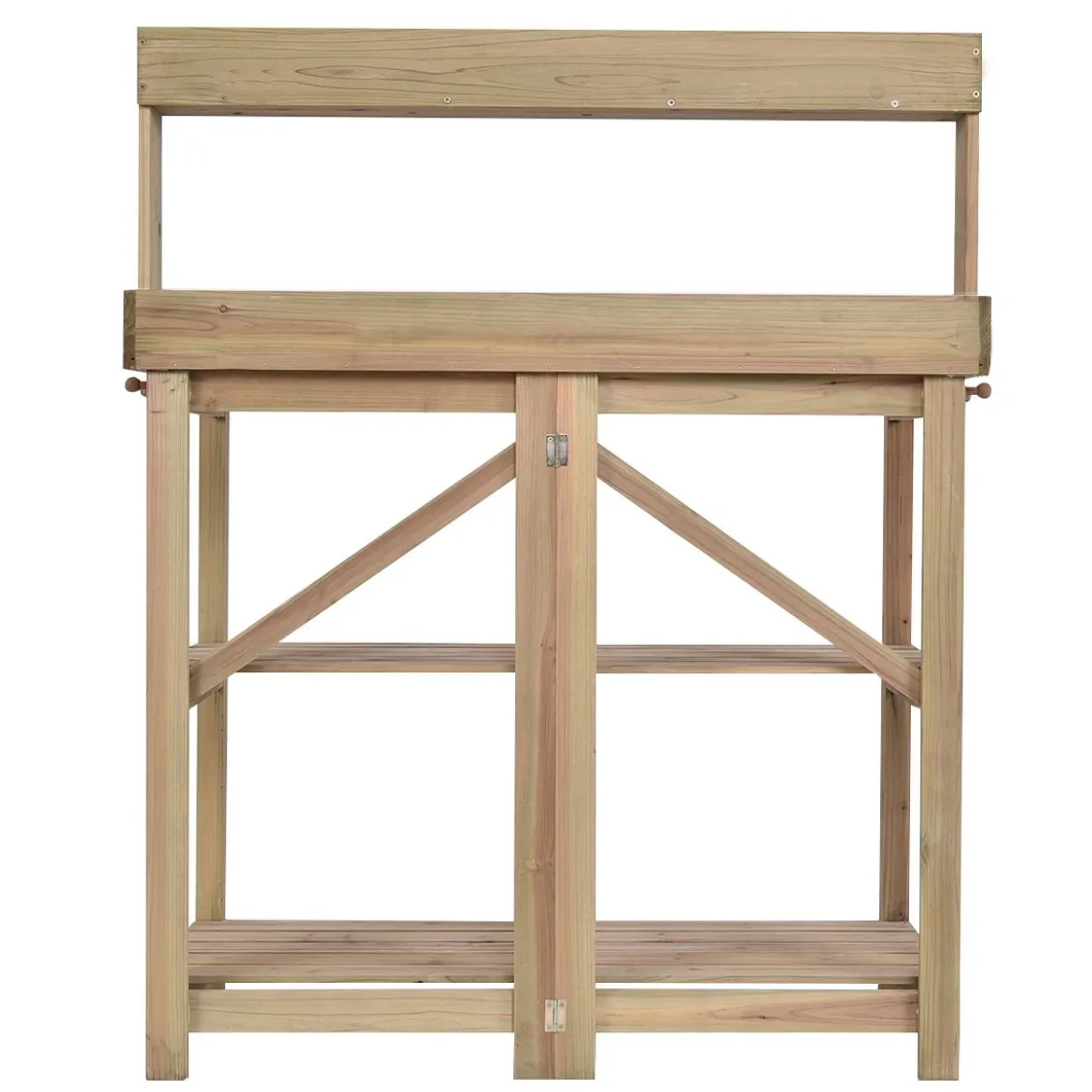 Hölzerne Outdoor-Pflanzbank Tisch aus Tannenholz Garten Arbeitstisch 100 x 49 x 121 cm Natur