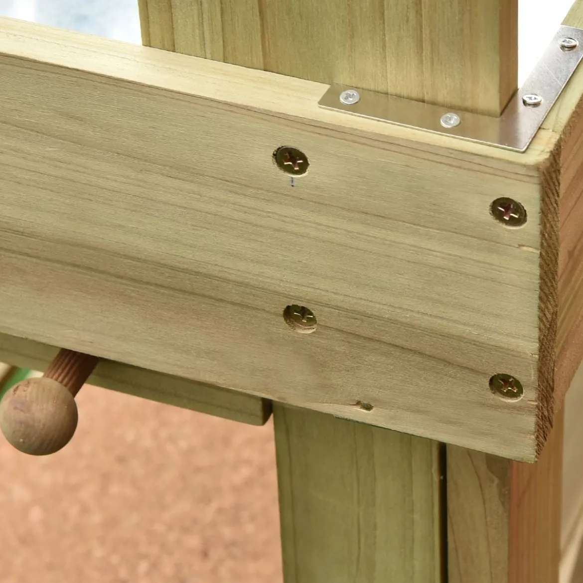 Hölzerne Outdoor-Pflanzbank Tisch aus Tannenholz Garten Arbeitstisch 100 x 49 x 121 cm Natur