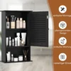 Hängeschrank Badezimmerschrank Wandschrank mit Verstellbarem Einlegeboden Schwarz