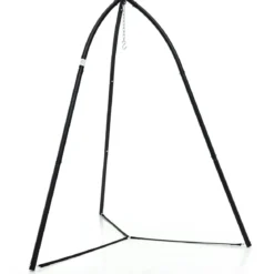 Hängesesselgestell mit Dreibein Gestell für Hängesessel Hängestuhl Hängestuhlgestell bis 200 kg belastbar 200 x 218 cm Schwarz