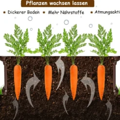 Hochbeet Erhöhtes Gartenbeet Rechteckige Pflanzenbox für Pflanzen und Gemüse Outdoor Pflanzenkübel 122 x 60 x 30 cm Braun
