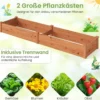 Hochbeet Gartenbeet Holz 240 x 60 x 25 cm Pflanzkasten für Gemüse Blumen Orange