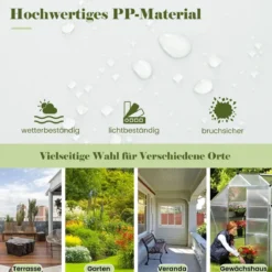 Hochbeet mit Rankgitter 3-stufig höhenverstellbar Blumenkasten mit Spalier 76 x 45 x 150 cm Weiß