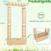 Hochbeet mit Spalier freistehender Pflanzkasten aus Holz mit Überdachung Abflusslöchern Natur