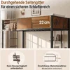 Hochbett aus Metall Etagenbett mit Schreibtisch & Offenen Regalen Jugendbett mit Sicherheitsgeländer
