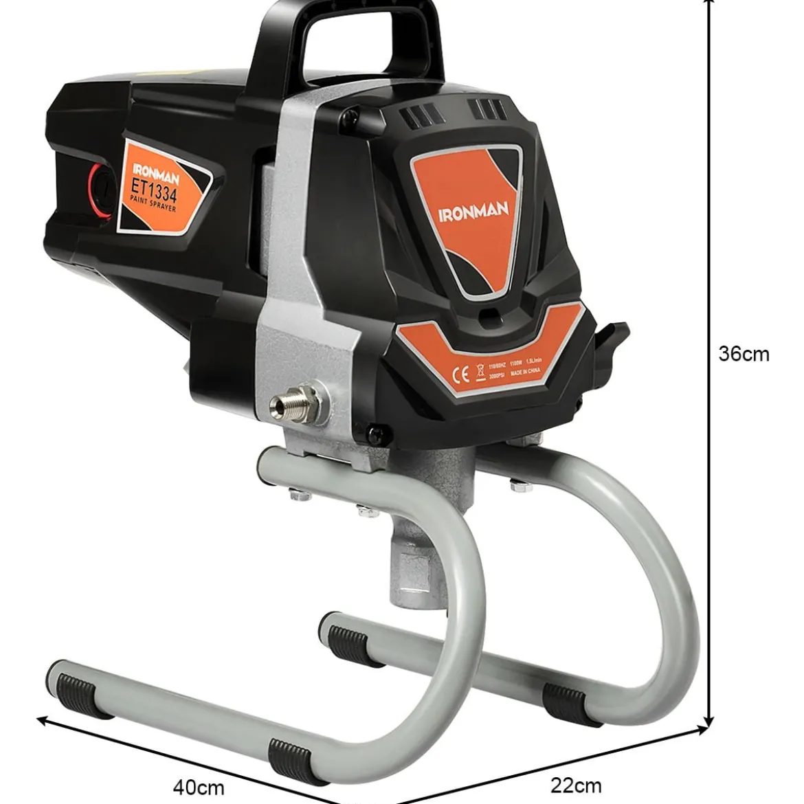 Hochdruck Sprühgerät 1100 W Farbsprühgerät Airless Farbsprühsystem Schwarz
