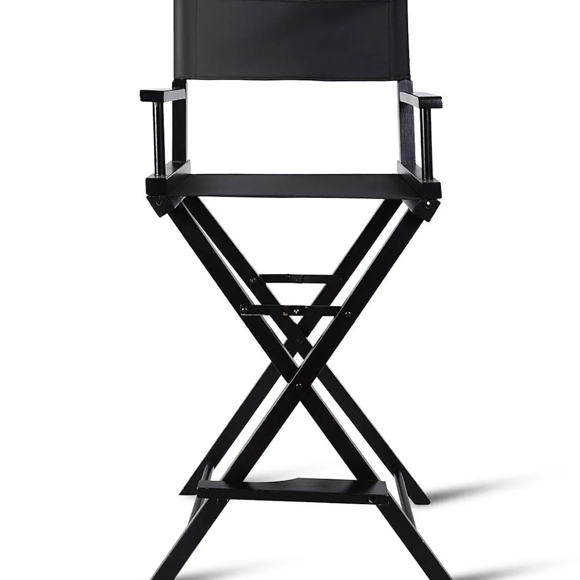Hoher Regiestuhl Klappstuhl Make-up Chair Schminkstuhl Holz mit Seitentaschen