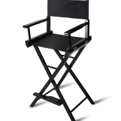 Hoher Regiestuhl Klappstuhl Make-up Chair Schminkstuhl Holz mit Seitentaschen