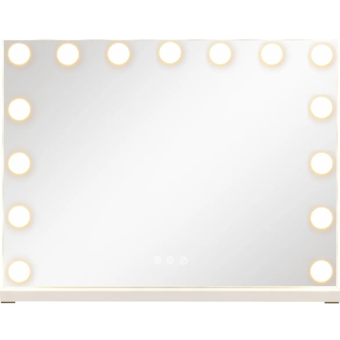 Hollywood Schminkspiegel mit 3 Lichtfarben & Einstellbarer Helligkeit & Touch-Steuerung 58 x 43 cm