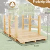 Holzbrücke mit Geländern Gartenbrücke bis 100 kg Belastbar Brücke aus Massivem Tannenholz
