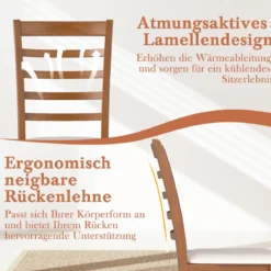 Holz-Esszimmerstuhl-Set aus 2 modern gepolsterter Küchenstuhl mit Gummibaumholz-Beinen Beige
