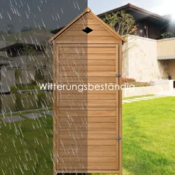 Holz Gartenschrank Gerätehaus Geräteschuppen Geräteschrank 70 x 36 x 177 cm