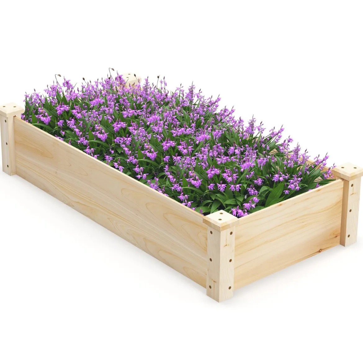 Holz Hochbeet Gartenbeet ohne Boden Kräuterbeet Blumenkasten Pflanzbeet Blumenbeet Natur