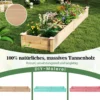 Holz Hochbeet mit 2 Pflanzkästen & Trennwänden Gartenbeet Kräuterbeet Pflanzbeet Braun