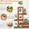 Holz Pflanzenregal mit 6 Ebenen Blumenregal Blumenständer Blumentreppe 90 x 25 x 91,5 cm
