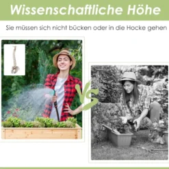 Holz-Pflanzgefäß Hochbeet mit Aufbewahrungsregal für Anbau von Pflanzen 92 x 41x 81 cm