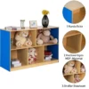 Holzschrank mit 5 offenen Ablagefächern geräumiger Bücher Spielzeug Lagerschrank mit dicken Regalen