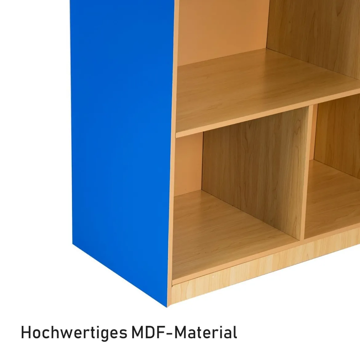 Holzschrank mit 5 offenen Ablagefächern geräumiger Bücher Spielzeug Lagerschrank mit dicken Regalen