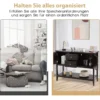 Holz-Sideboard Buffet-Tisch mit unterem Regal Konsolentisch 117 x 38 x 86,5 cm Kaffee