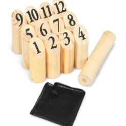 Holzspiel Wurfspiel Zahlen Nordisches Finn Nummern Kubb Kegel Wikinger Familie Spiel