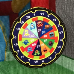Hüpfburg Aufblasbare Kinder Springburg Spielburg mit Rutsche Bunt 380 x 305 x 215 cm