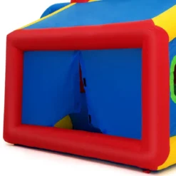 Hüpfburg Aufblasbare Kinder Springburg Spielburg mit Rutsche Bunt 380 x 305 x 215 cm