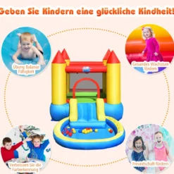 Hüpfburg aufblasbarer Springburg Wasserpark mit Rutsche 365 x 200 x 190 cm