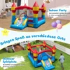 Hüpfburg Aufblasbar Spielburg Outdoor Bouncer mit Rutsche Bunt 370 x 280 x 230 cm