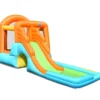 Hüpfburg aufblasbar Spielpool Wasserspiel Wasserpark mit Wasserrutsche 490 x 225 x 240 cm