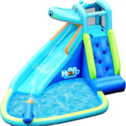 Hüpfburg aufblasbar Wasserrutsche Aufblasbare Spielpool Wasserspielcenter mit Rutsche 350*300*225cm