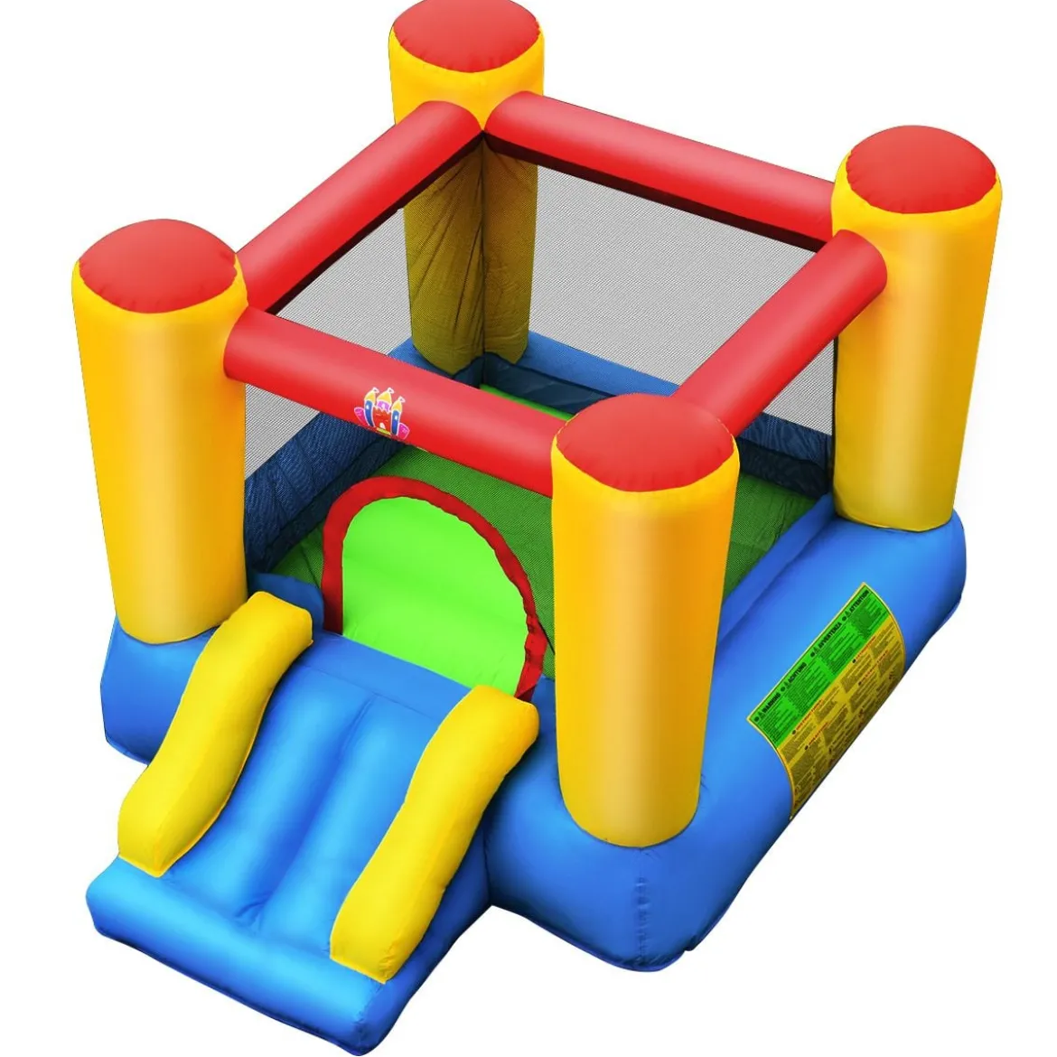 Hüpfburg und 300W Gebläse Kombination mit Rutsche Aufblasbares Outdoor Trampolin Spielburg 294x283x169cm