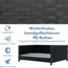 Hundebett aus PE-Rattan mit Abnehmbarem Kissen & Waschbarem Bezug Haustierbett