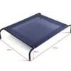 Hundebett Garten Hundeliege Liegeplatz draußen Hundesofa Grau 110 x 80 x 18 cm Metall