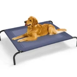 Hundebett Hundeliege outdoor Haustierbett Hund 130 x 90 x 20 cm Grau