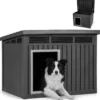 Hundehütte für Indoor & Outdoor Wetterfestes Hundehaus mit Aufklappbarem Schrägdach