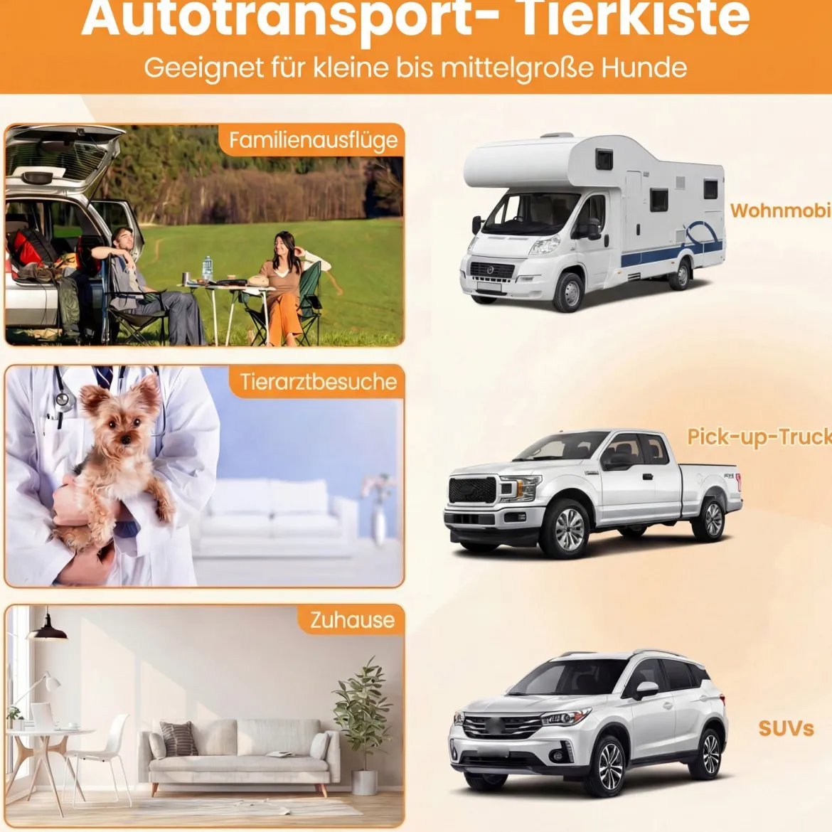 Hundetransportbox mit Abschließbarer Tür & Herausnehmbarer Trennwand Alu Hundebox 69,5 x 54 x 50,5 cm