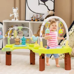 3-in-1 Baby Aktivitätszentrum mit Aktivitätstisch & Spielmatte ideal für 0-24 Monate Grün