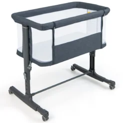 3 in 1 Babybett & Babywiege & Kinderbett mit Matratze Beistellbett mit Tragetasche Stubenwagen