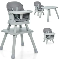 6-in-1 Babyhochstuhl Hochstuhl & Essstuhl & Lerntisch Babystuhl Kombihochstuhl
